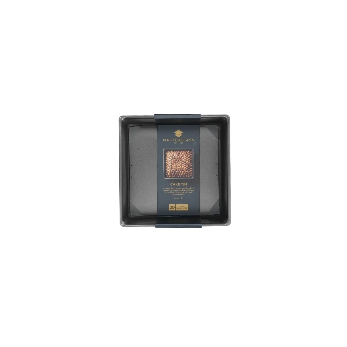 Masterclass Loose Base Square Cake Tin - 20cm