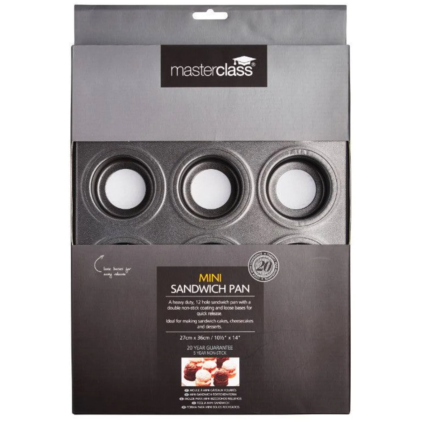 Masterclass Non-Stick Mini Sandwich Tin - 12 Hole