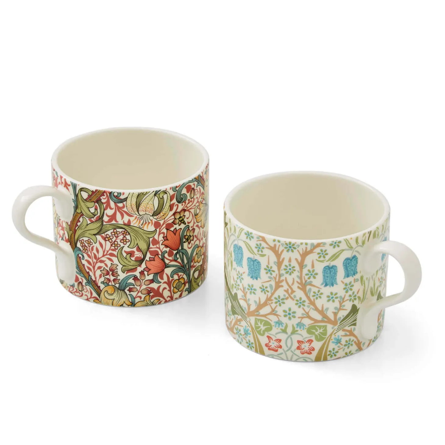Morris & Co 2 Piece 340ml Porcelain Mug Set - Blackthorn & Lily
