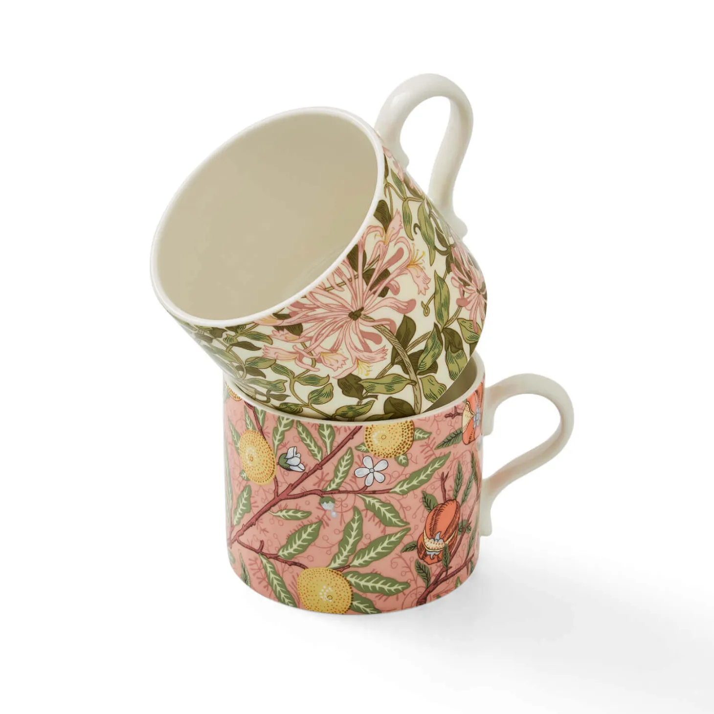 Morris & Co 2 Piece 340ml Porcelain Mug Set - Fruit & Honeysuckle