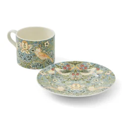 Morris & Co Porcelain Cup & Saucer - Strawberry Thief