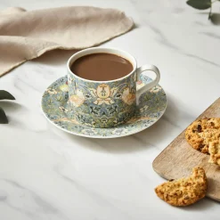 Morris & Co Porcelain Cup & Saucer - Strawberry Thief