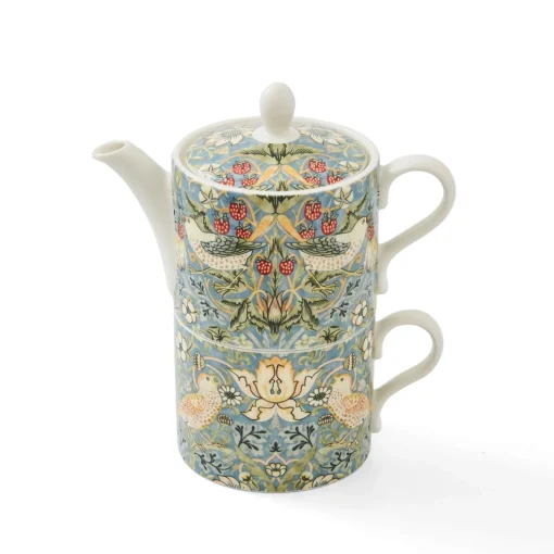 Morris & Co Porcelain Tea For One - Strawberry Thief