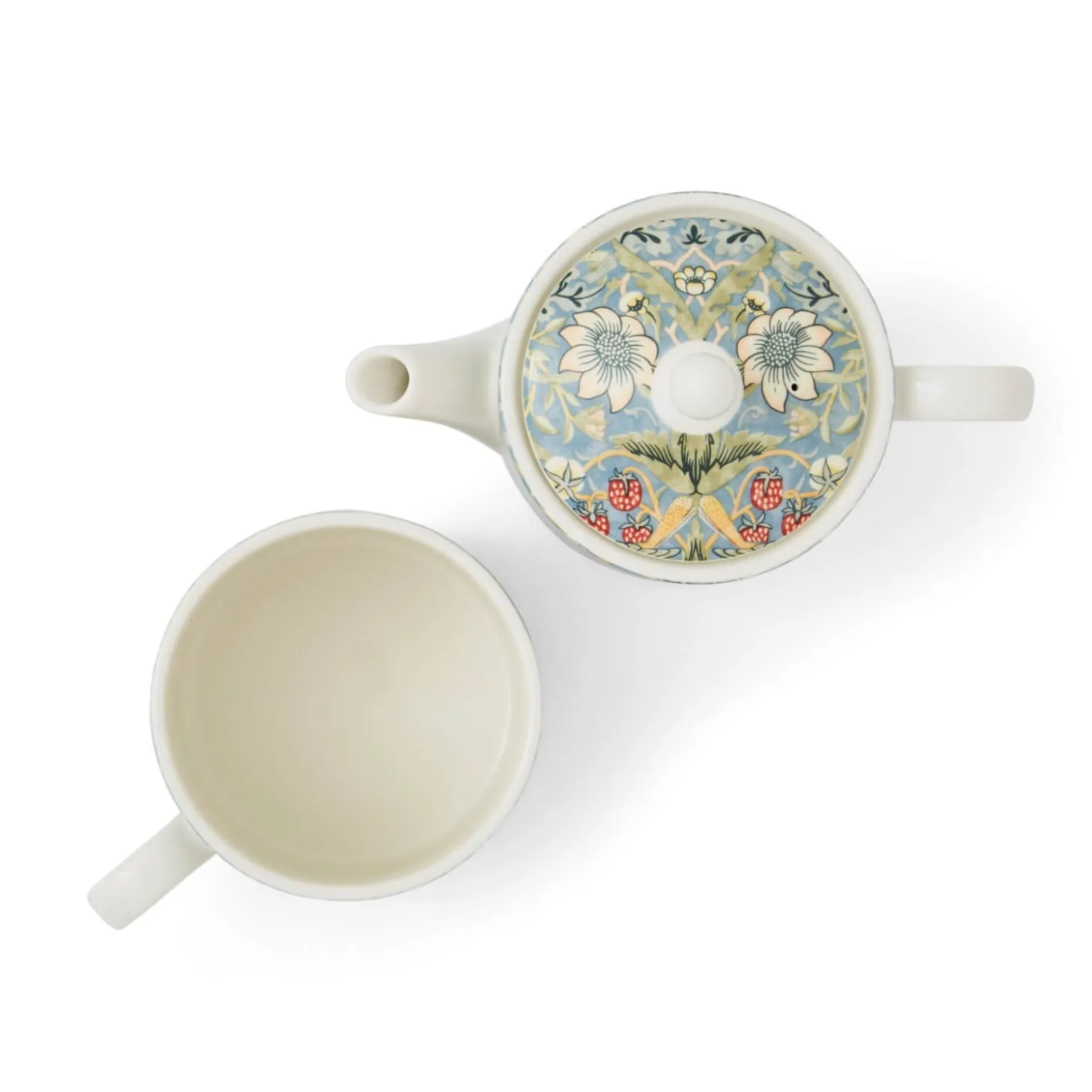 Morris & Co Porcelain Tea For One - Strawberry Thief