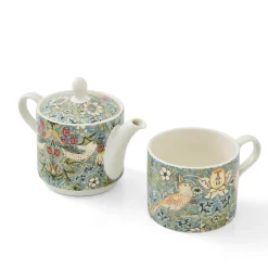 Morris & Co Porcelain Tea For One - Strawberry Thief