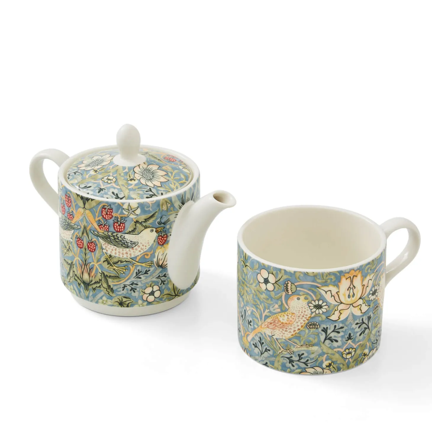 Morris & Co Porcelain Tea For One - Strawberry Thief