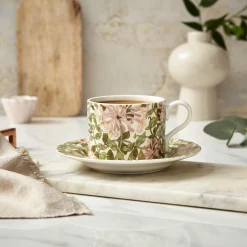 Morris & Co Porcelain Tea Cup & Saucer - Honeysuckle