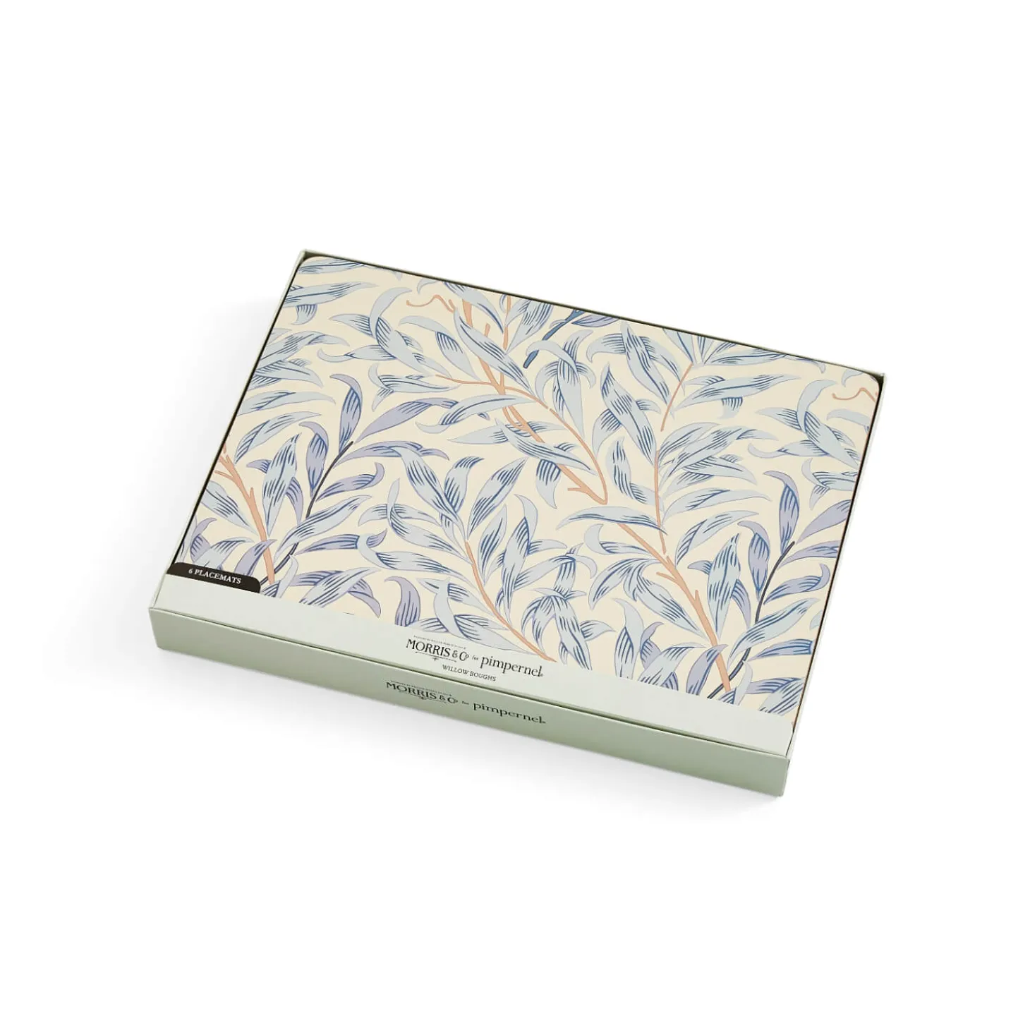Morris & Co Willow Bough Set Of Six Placemats - Blue