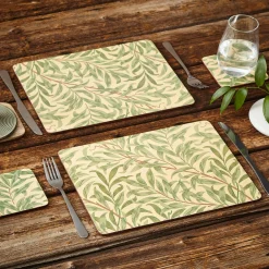 Morris & Co Willow Bough Set Of Six Placemats - Green