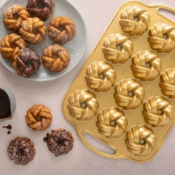 Nordic Ware Braided Mini Bundt Pan - Gold
