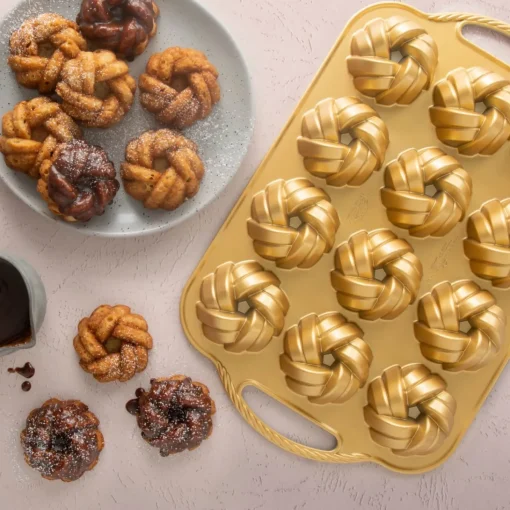 Nordic Ware Braided Mini Bundt Pan - Gold