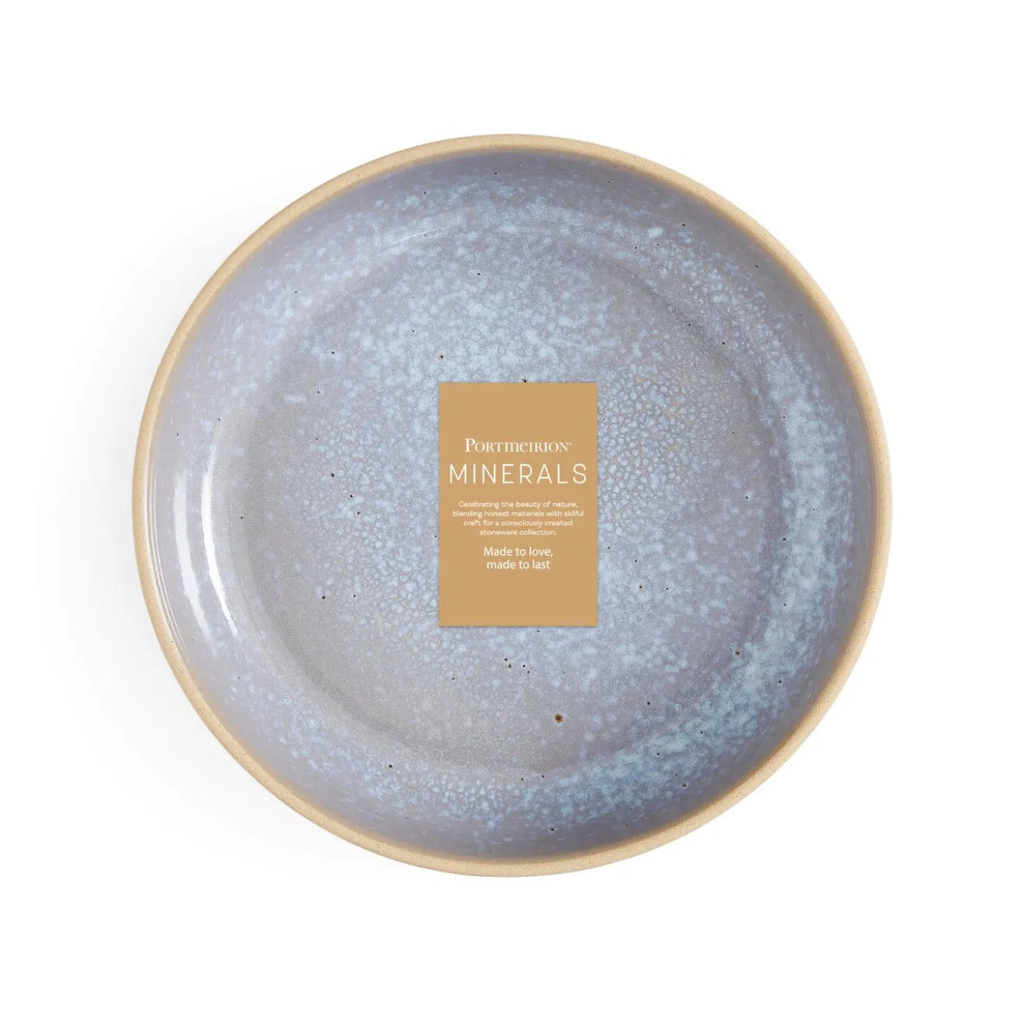 Portmeirion Minerals Stoneware 22.2cm Low Bowl - Aquamarine