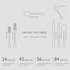 Robert Welch Ashbury Bright Stainless Steel Cutlery Set - 24 Piece