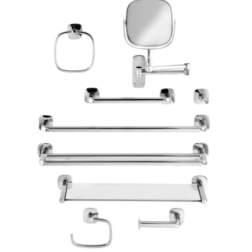 Robert Welch Burford Collection 4 Piece Bathroom Set - Polished Steel