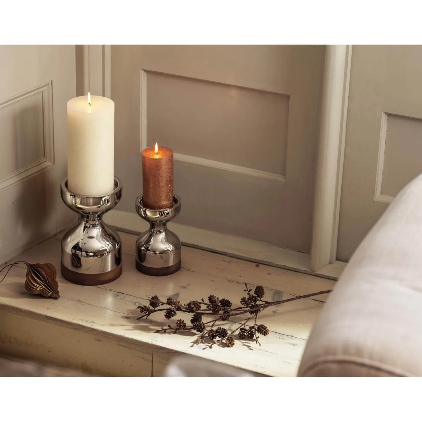 Robert Welch Limbrey Mirror Polished 18|10 Stainless Steel Candlestick - Medium