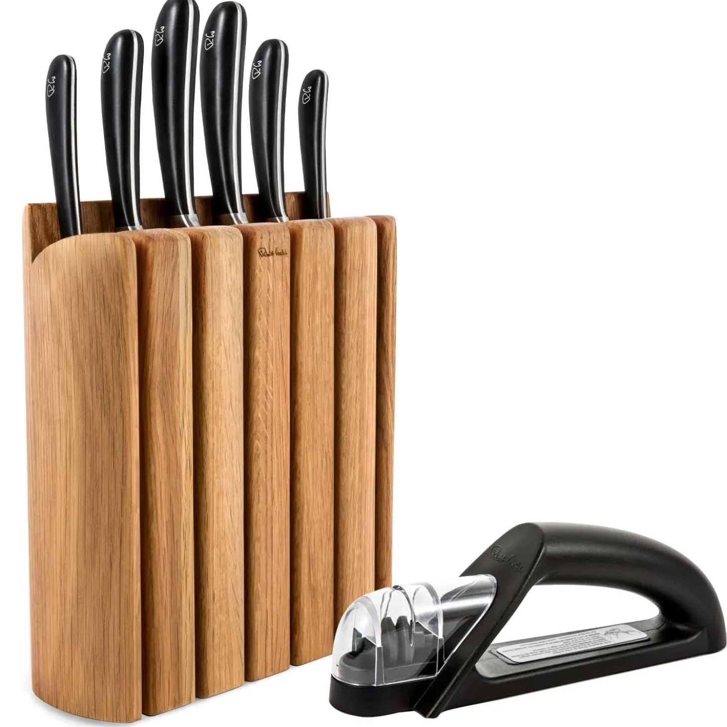 Robert Welch Signature Book 7-Piece Knife Block & Handheld Sharpener Set