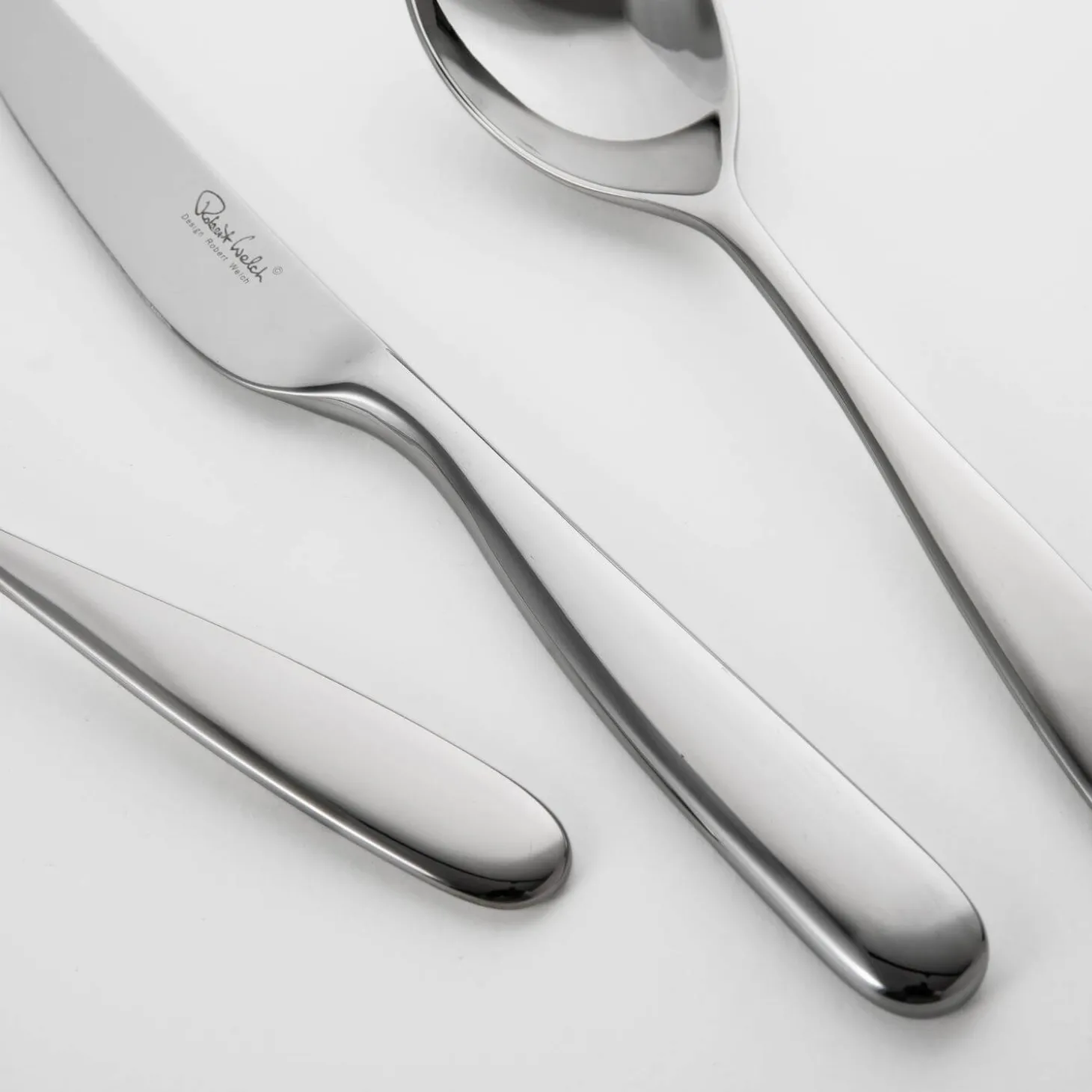 Robert Welch Stanton Bright Stainless Steel Dessert Spoon