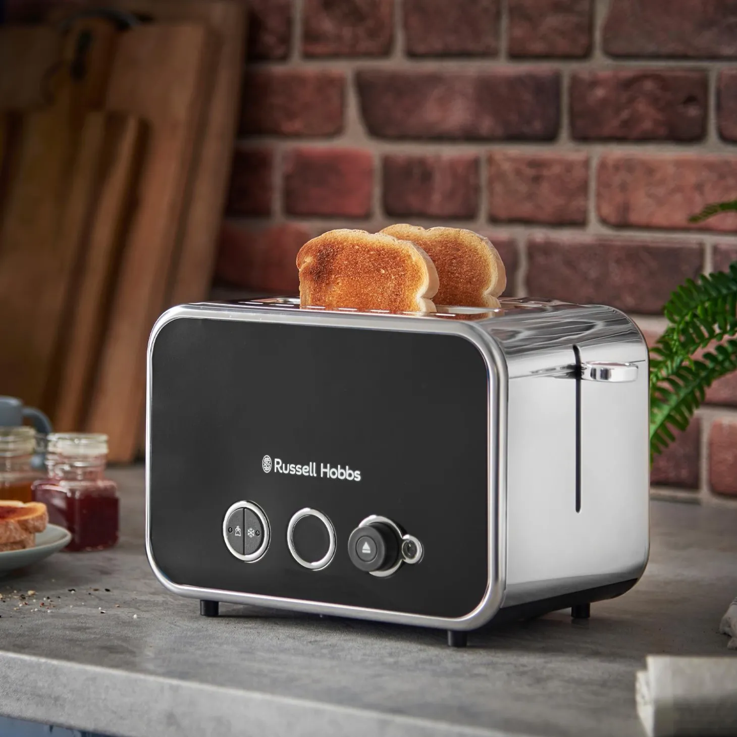 Russell Hobbs Distinctions 2 Slice Toaster - Black