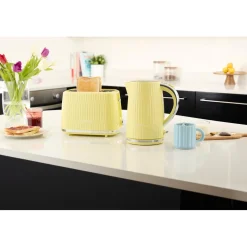 Russell Hobbs Eden 1.7 Litre Kettle & 2-Slice Toaster Set - Lemon