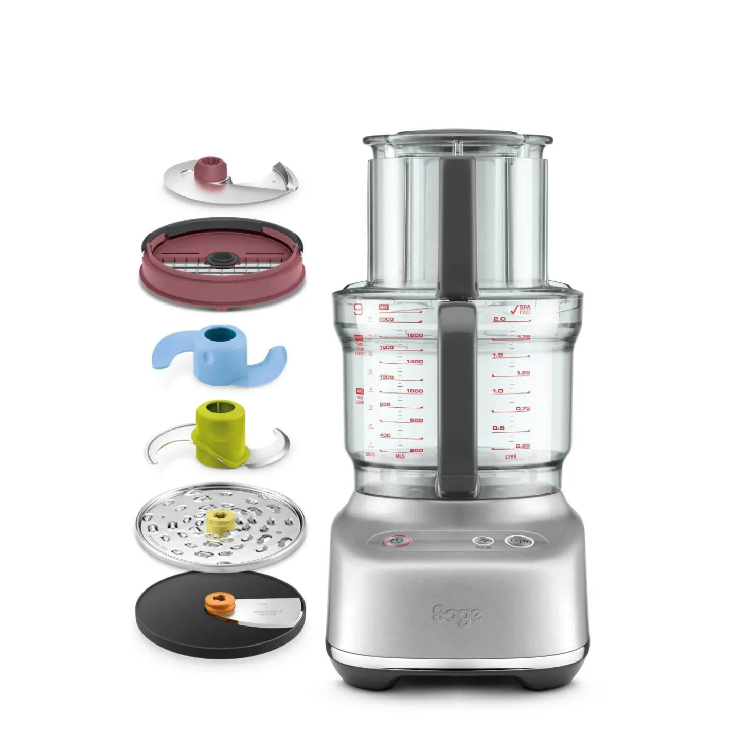 Sage Appliances SFP638BSS2GUK1 The Paradice 9 Food Processor - Stainless Steel