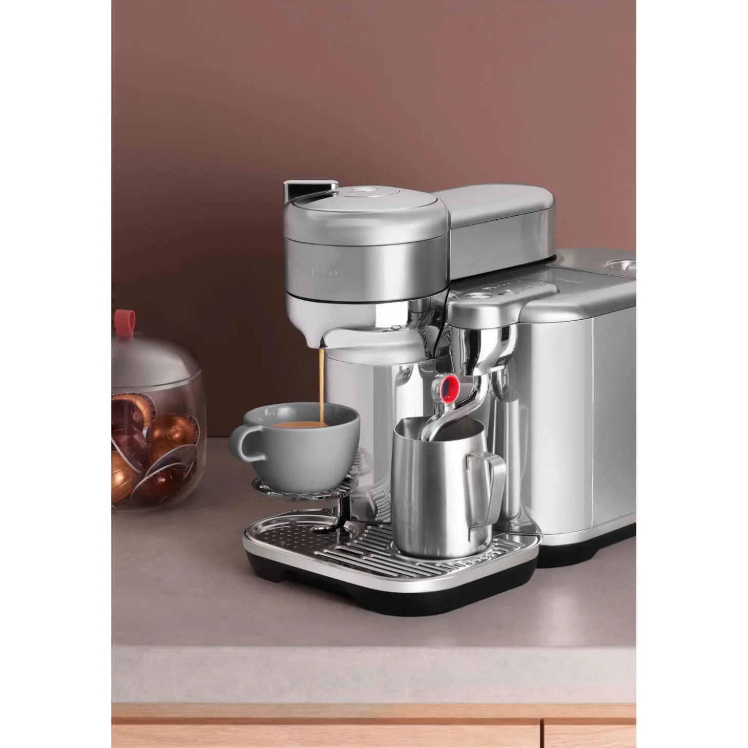 Sage Appliances Vertuo Creatista SVE850 Automatic Pod Coffee Machine - Brushed Stainless Steel