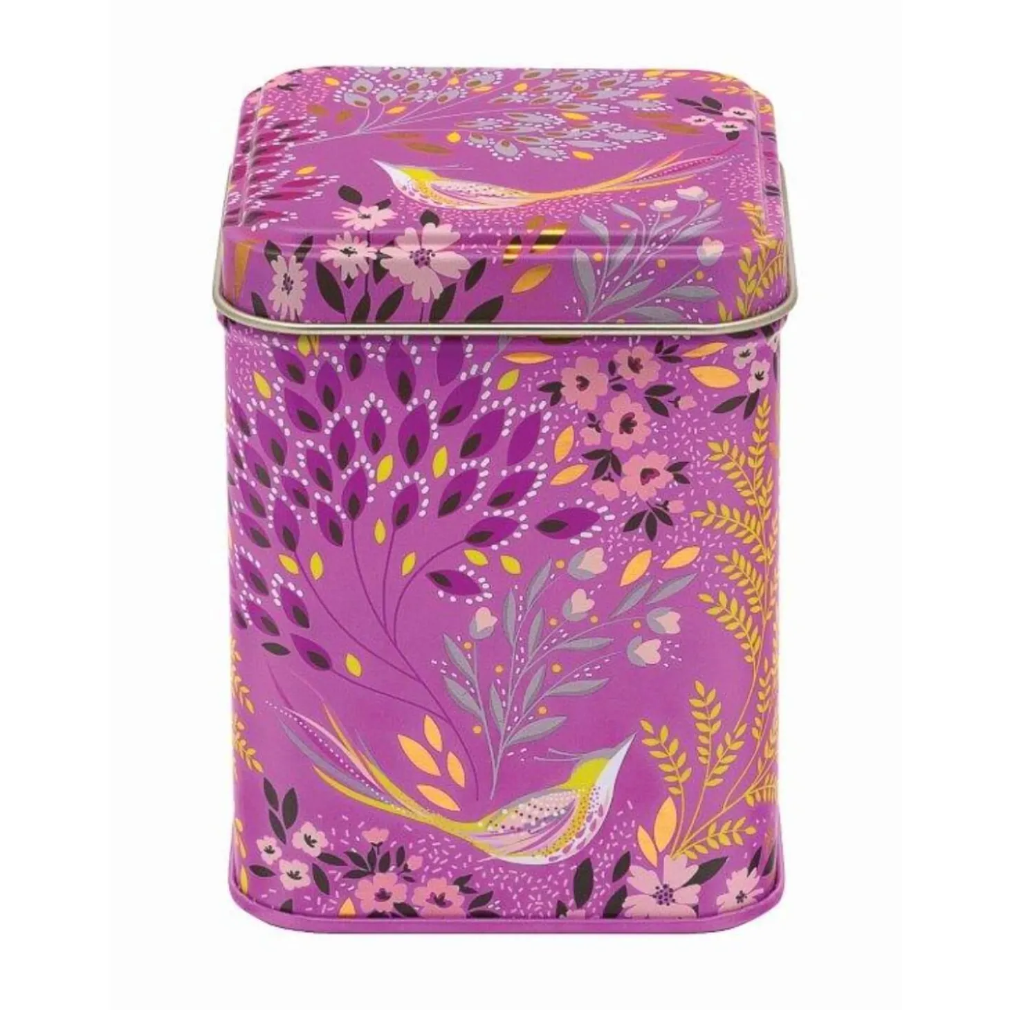 Sara Miller London Haveli Garden Small Square Tin - Mauve Songbird
