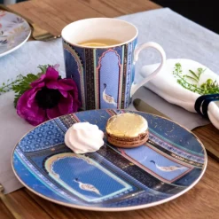Sara Miller London India Set Of 4 Cake Plates - Assorted