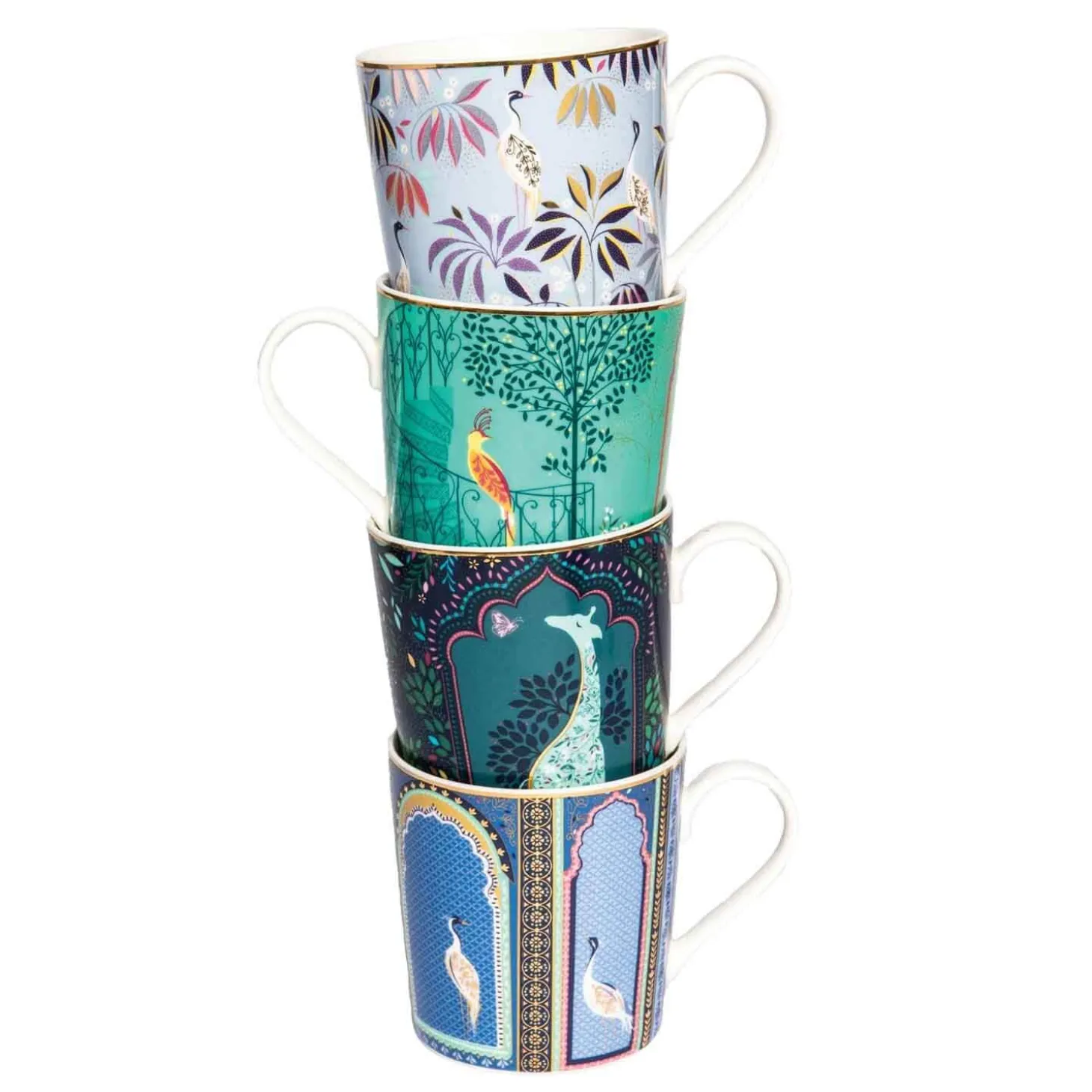 Sara Miller London India 340ml Mug - Lattice Windows