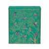 Sara Miller London Tall Rectangular Tin - Green Birds