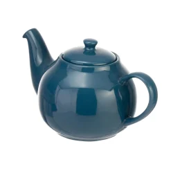 Siip 6 Cup Solid Glaze Stoneware Teapot - Dark Blue