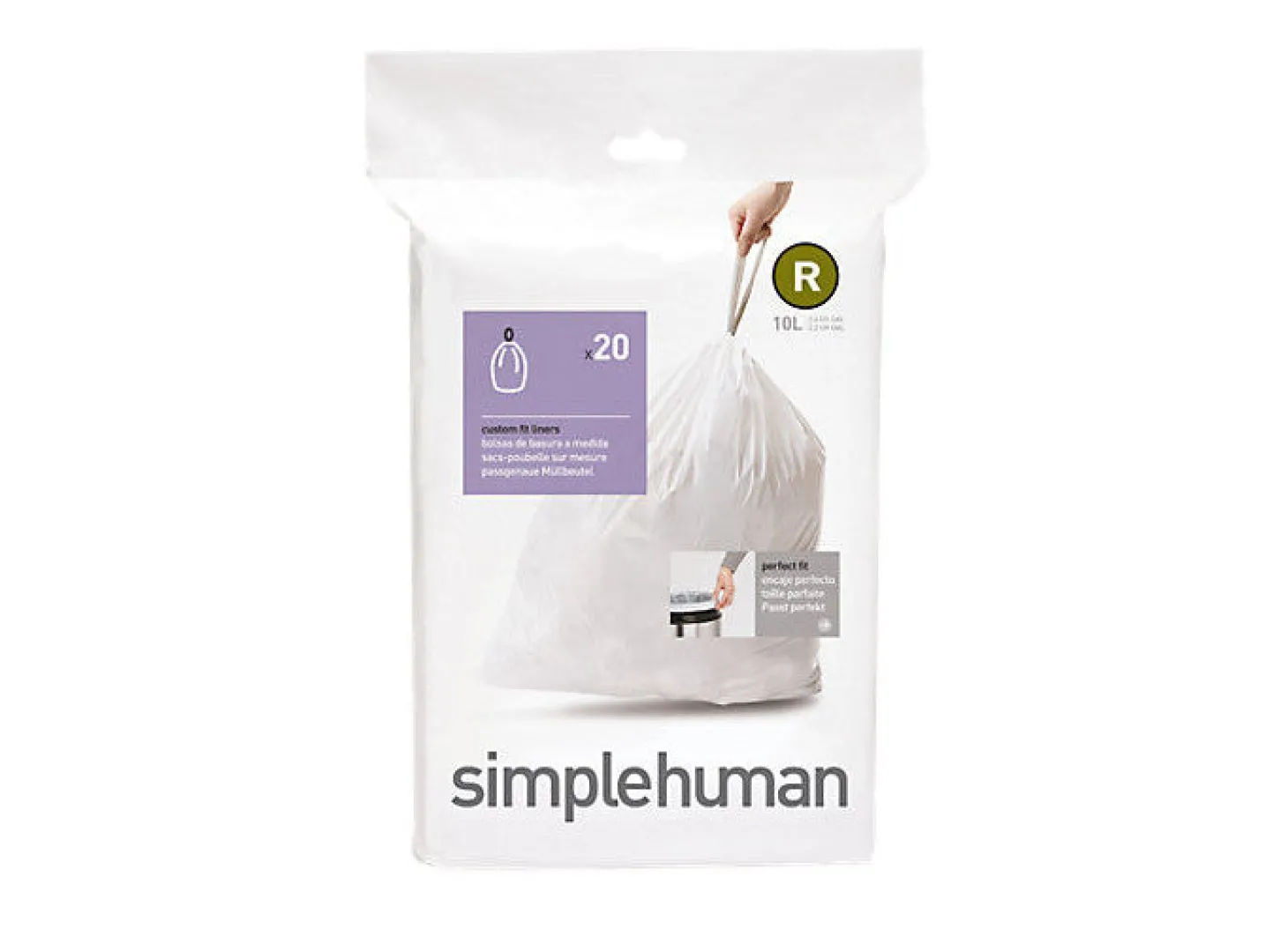 Simplehuman Code R Custom Fit Bin Liners - Pack of 20