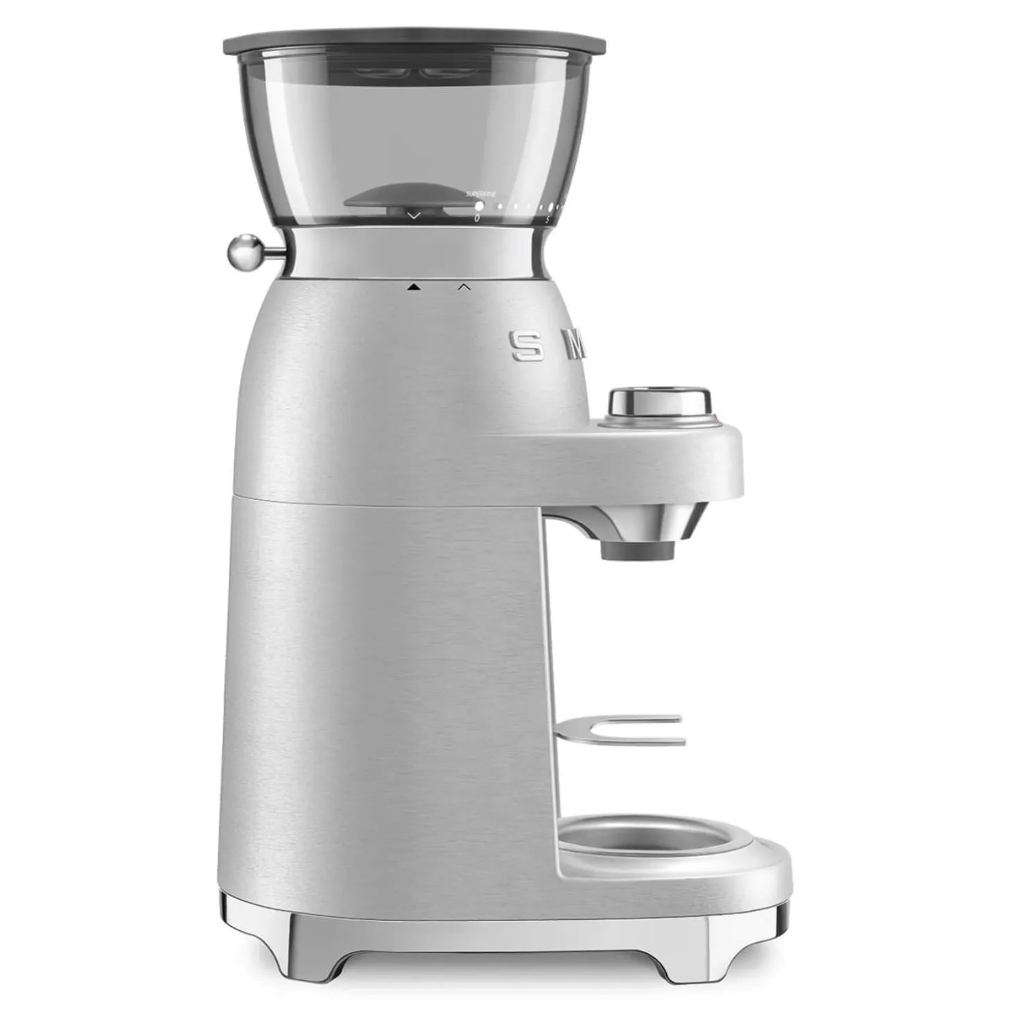 Smeg CGF02SSUK 50's Style Retro Mini Pro Coffee Grinder - Stainless Steel