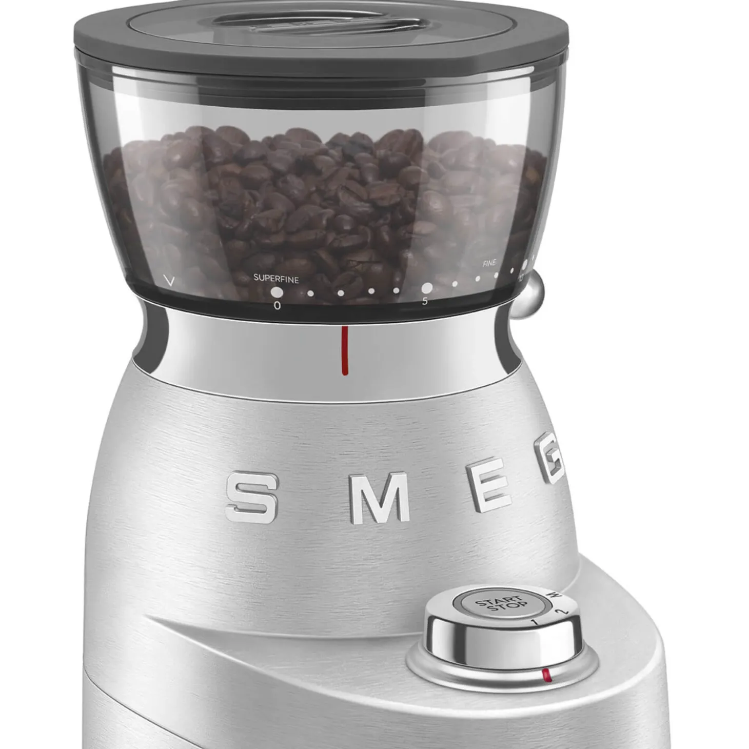 Smeg CGF02SSUK 50's Style Retro Mini Pro Coffee Grinder - Stainless Steel