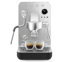 Smeg EMC02BLMUK Mini Pro Espresso Coffee Machine - Matte Black