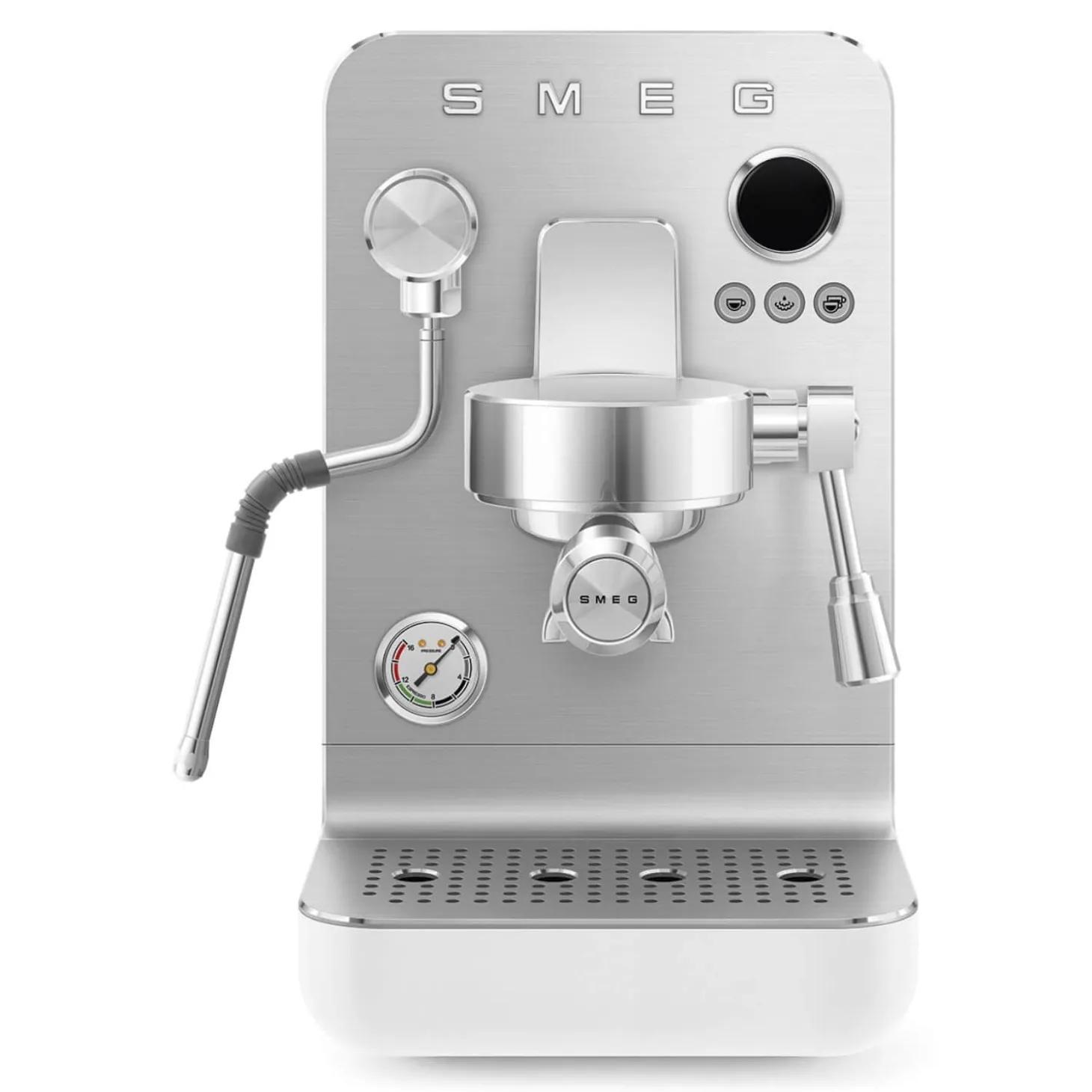 Smeg EMC02WHMUK Mini Pro Espresso Coffee Machine - Matte White