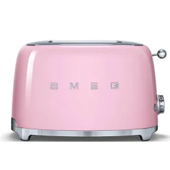 Smeg Jug Kettle & 2 Slice Toaster Set - Pink