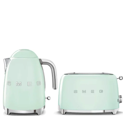 Smeg Jug Kettle & 2 Slice Toaster Set - Pastel Green