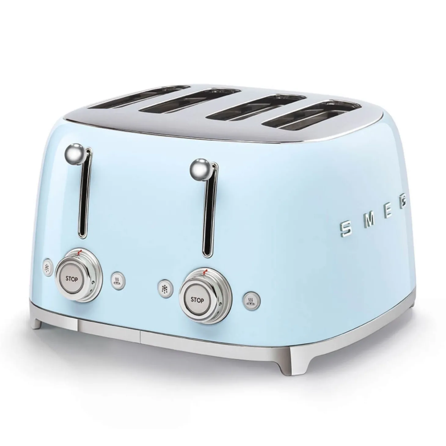 Smeg Jug Kettle & 4 Slice Toaster Set - Pastel Blue