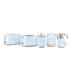 Smeg Jug Kettle & 4 Slice Toaster Set - Pastel Blue