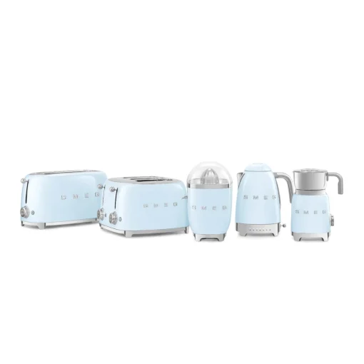 Smeg Jug Kettle & 4 Slice Toaster Set - Pastel Blue
