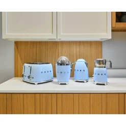Smeg Jug Kettle & 2 Slice Toaster Set - Pastel Blue
