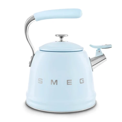 Smeg 50's Retro Style WKF01 Whistling Stove Top Kettle - Pastel Blue
