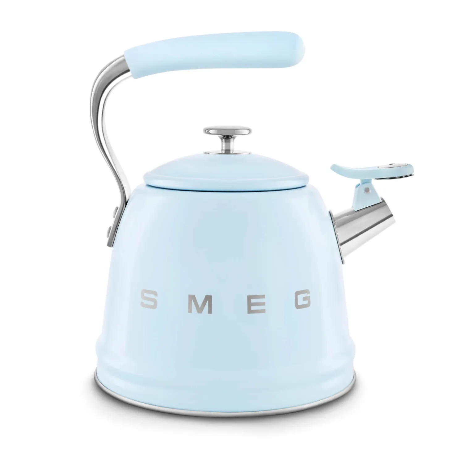 Smeg 50's Retro Style WKF01 Whistling Stove Top Kettle - Pastel Blue