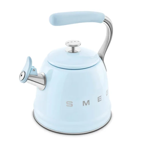 Smeg 50's Retro Style WKF01 Whistling Stove Top Kettle - Pastel Blue
