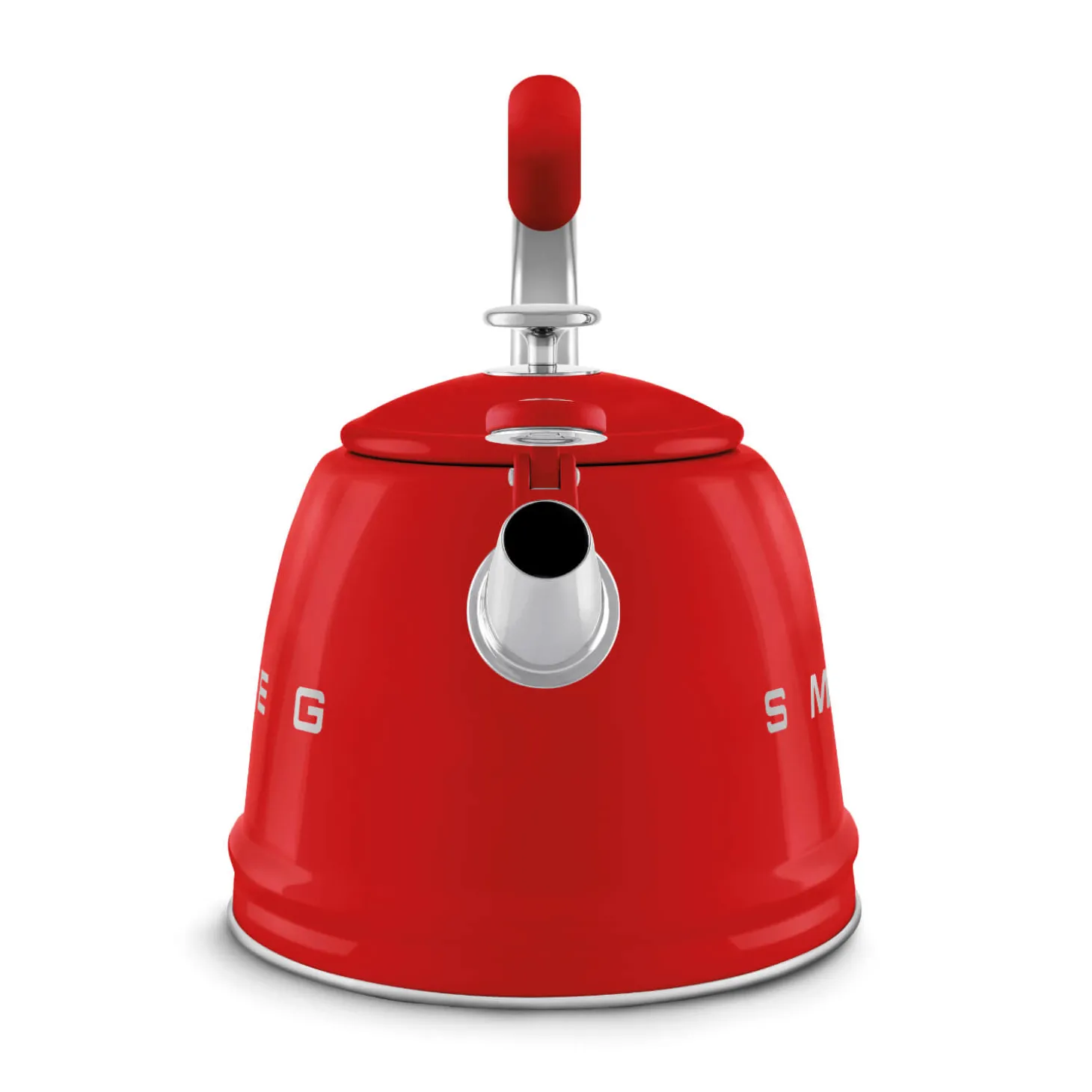 Smeg 50's Retro Style WKF01 Whistling Stove Top Kettle - Red