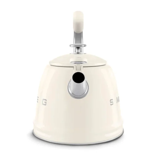 Smeg 50's Retro Style WKF01 Whistling Stove Top Kettle - Cream
