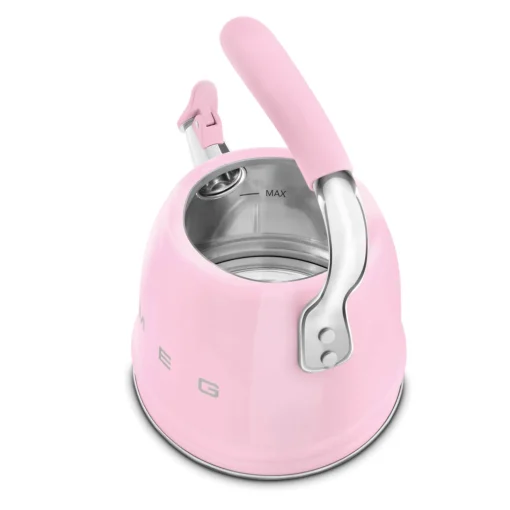Smeg 50's Retro Style WKF01 Whistling Stove Top Kettle - Pink