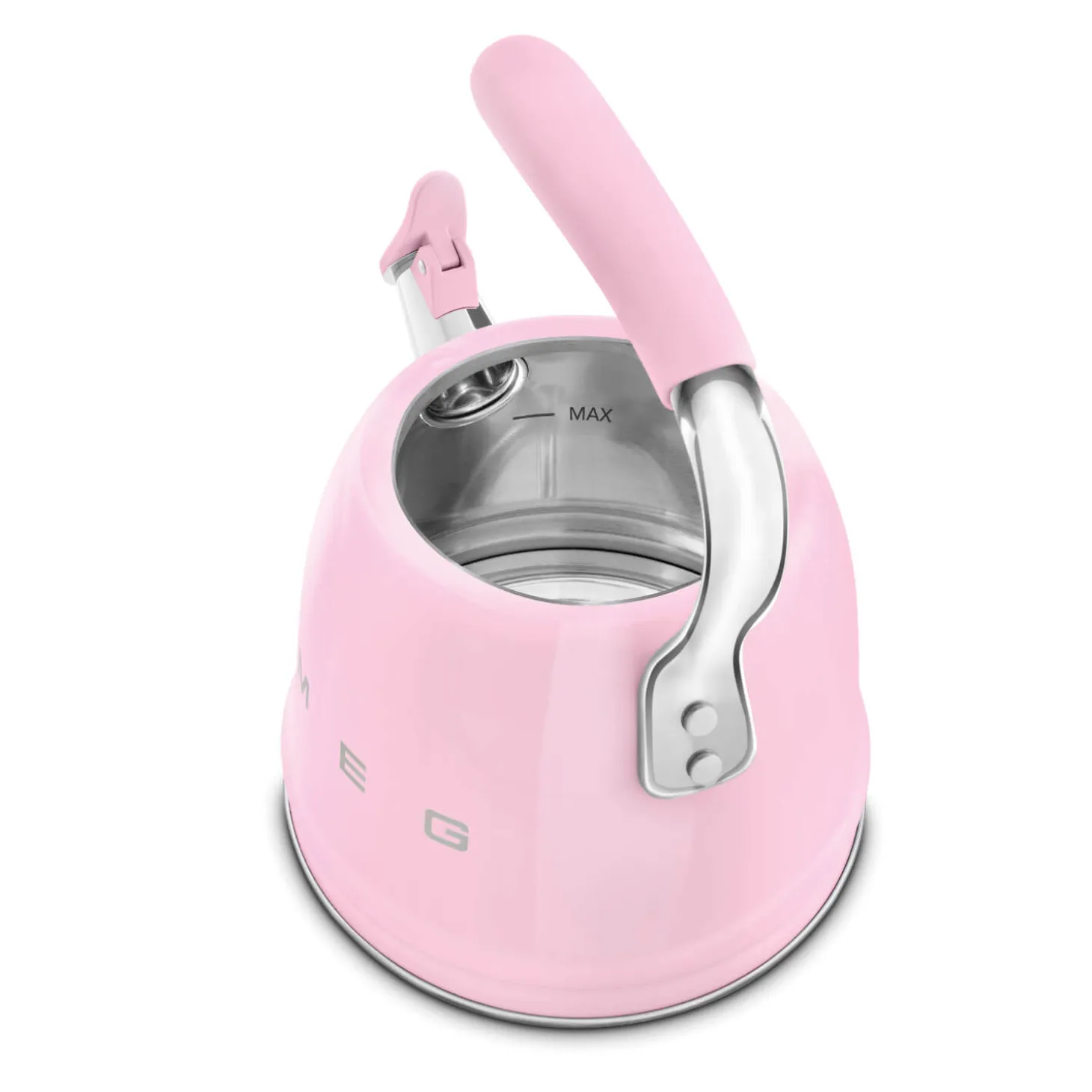 Smeg 50's Retro Style WKF01 Whistling Stove Top Kettle - Pink