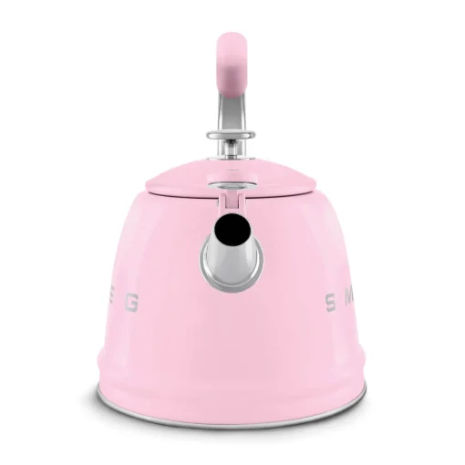 Smeg 50's Retro Style WKF01 Whistling Stove Top Kettle - Pink