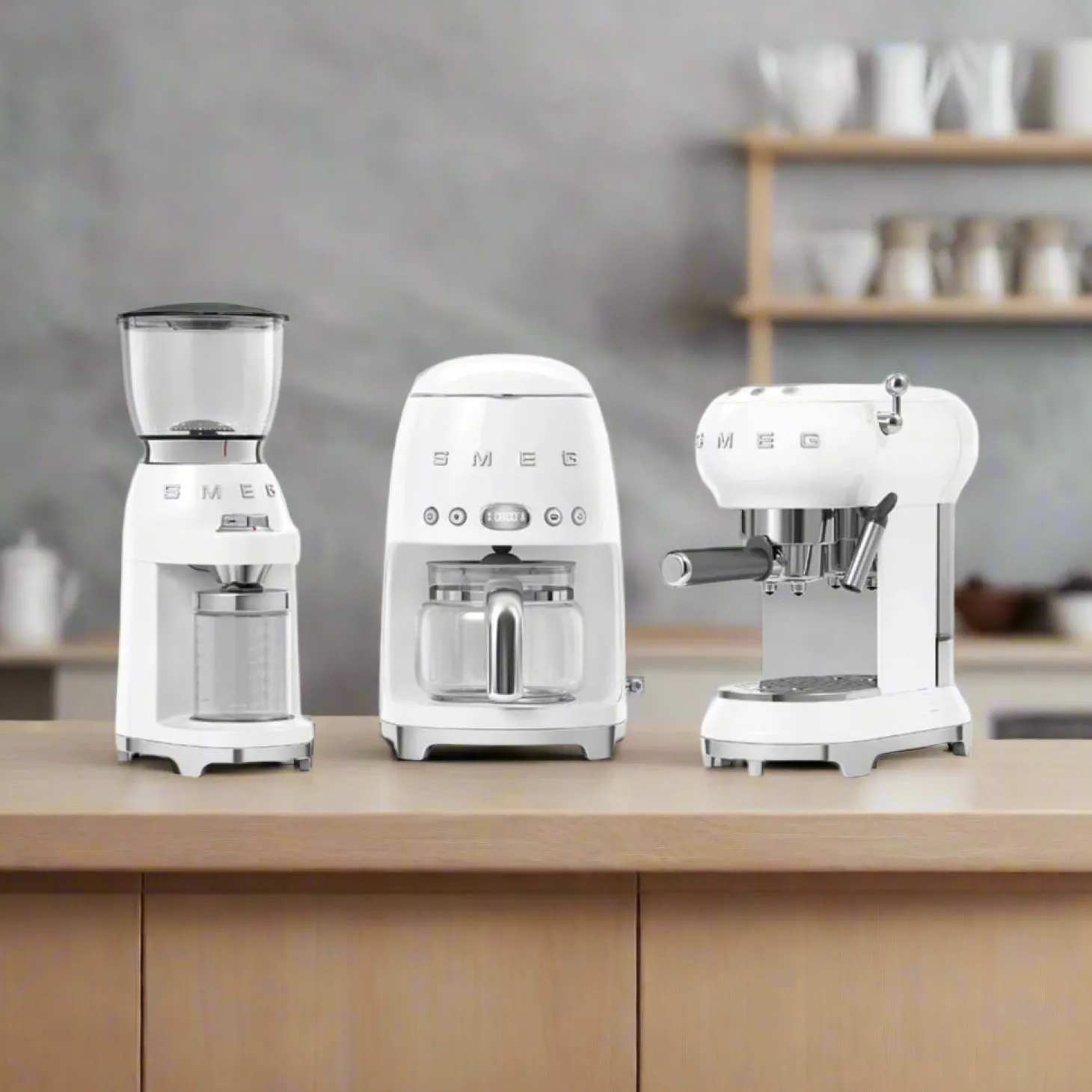 Smeg 50's Style Retro CGF11 Coffee Grinder - White